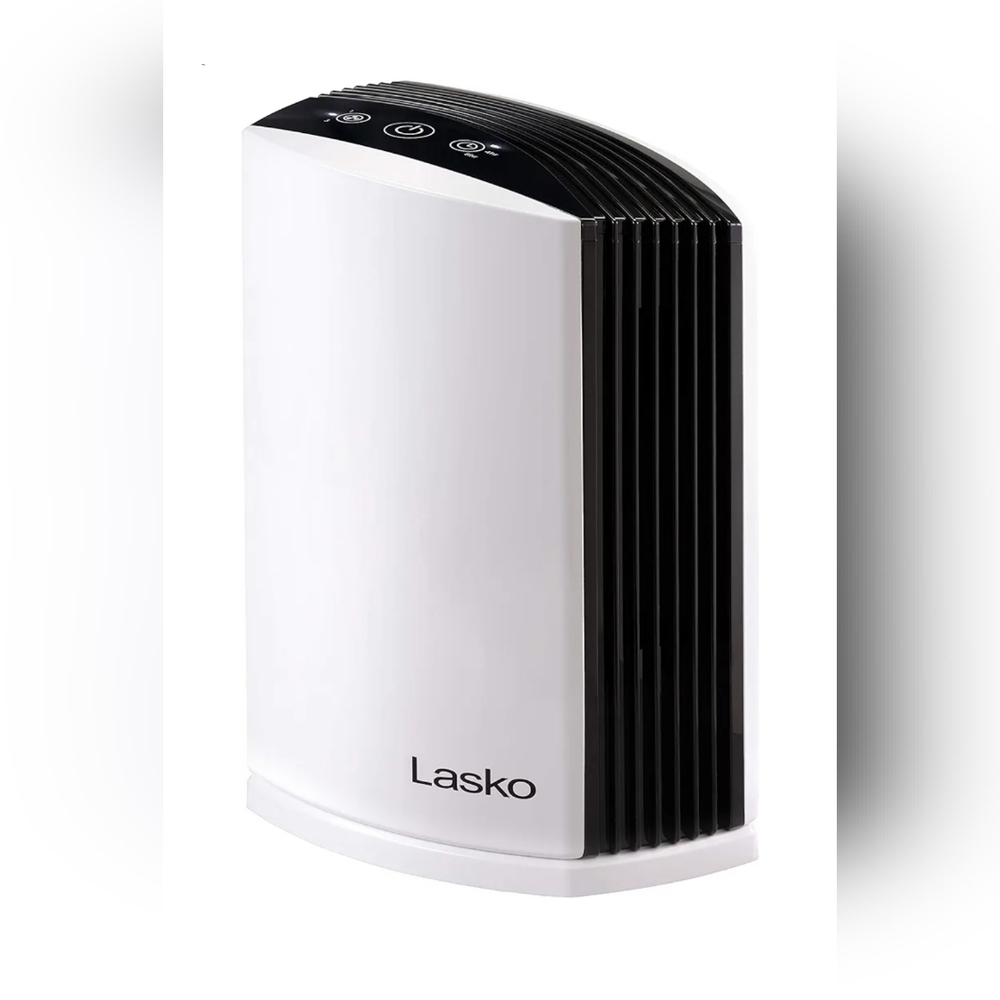 Lasko LP200 HEPA Air Purifier with Timer, 2-Stage Filtration